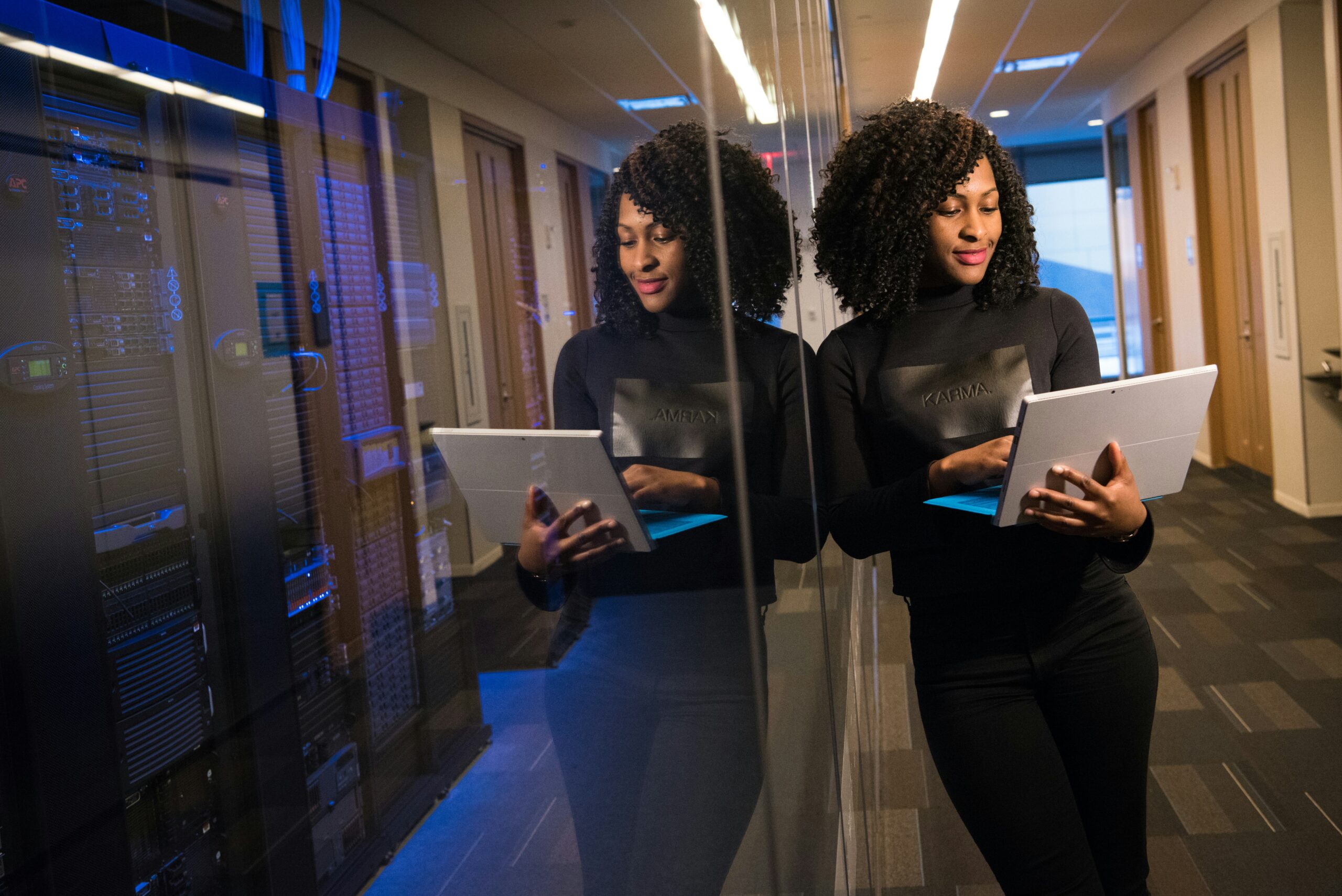 Two Girls working together